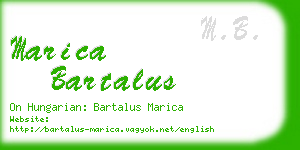 marica bartalus business card